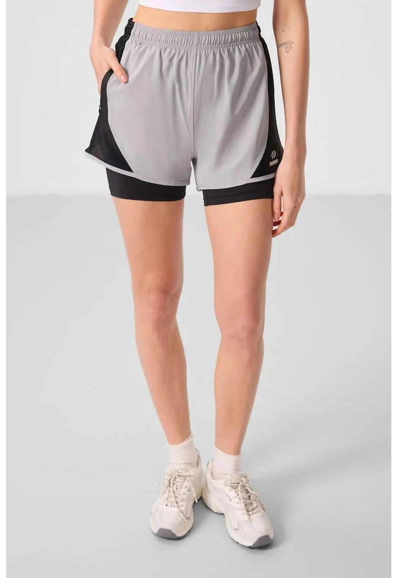 Pantaloni scurti,  mini, elastic, piatra naturala, poliester-elastan