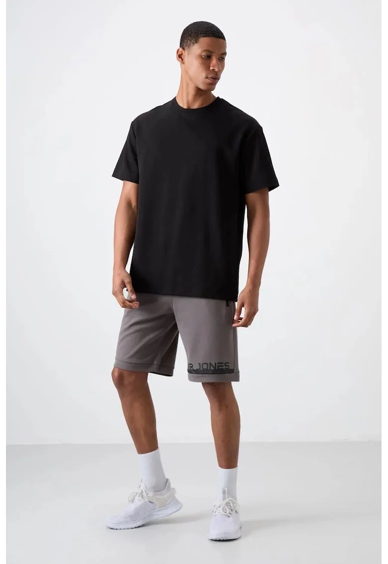 Pantaloni scurti, Barbati, Pantaloni scurti de trening din fleece TOMMY pentru barbati, Gri carbune,