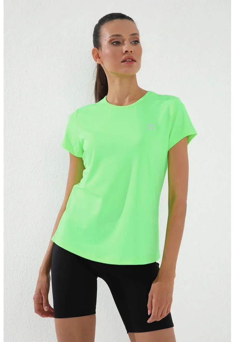 Tricou  femei, maneca scurta, verde lime, poliester-elastan