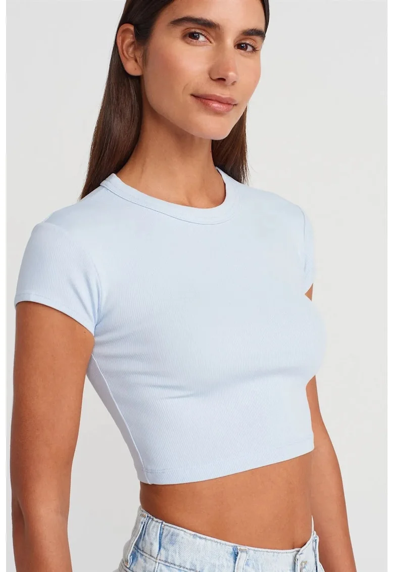 Tricou dama  albastru deschis, Baby Blue/Albastru deschis