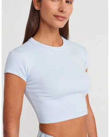 Tricou dama  albastru deschis, Baby Blue/Albastru deschis