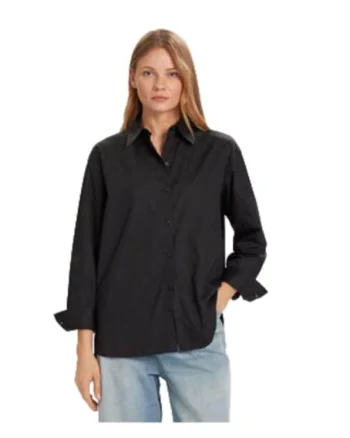 Camasa dama,  bumbac, neagra,