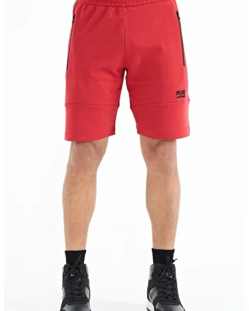 Pantaloni scurti, Barbati, Pantaloni scurti din tricot uni TOMMY pentru barbati, Rosu,
