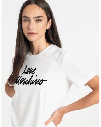 Tricou cu logo contrastant, Alb/Negru