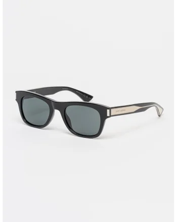 Ochelari de soare dreptunghiuari cu logo, Negru