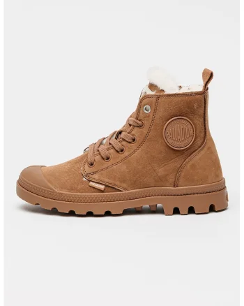 Ghete din piele nabuc Pampa Hi Zip WL, Maro cognac