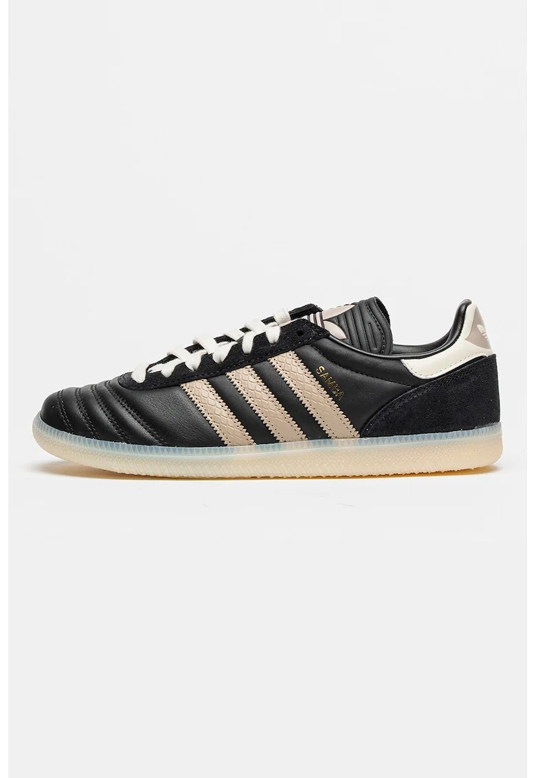 Pantofi sport low-cut Samba, Alb fildes/Negru/Bej