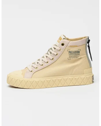 Pantofi sport cu imprimeu logo Palla, Crem
