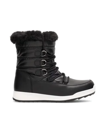 Cizme dama,  590559, Piele ecologica, Negru,