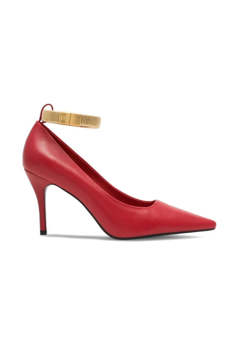 Pantofi dama,  590559, Piele naturala, Rosu,