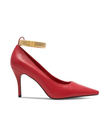 Pantofi dama,  590559, Piele naturala, Rosu,