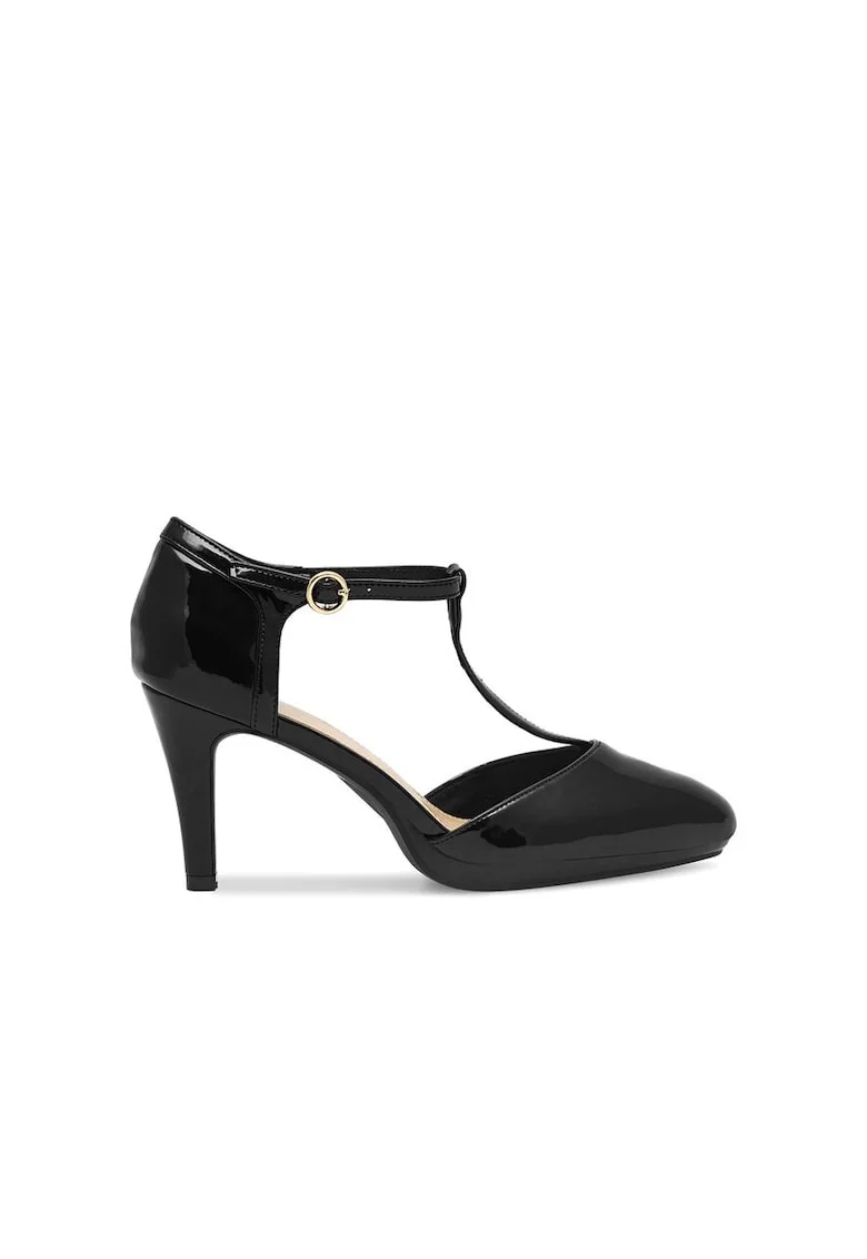 Pantofi dama,  590559, Sintetic, Negru,
