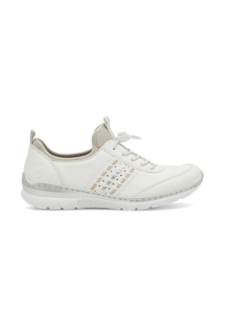 Pantofi dama,  590559, Sintetic, Alb,