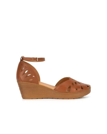 Pantofi dama,  590559, Piele naturala, Maro,