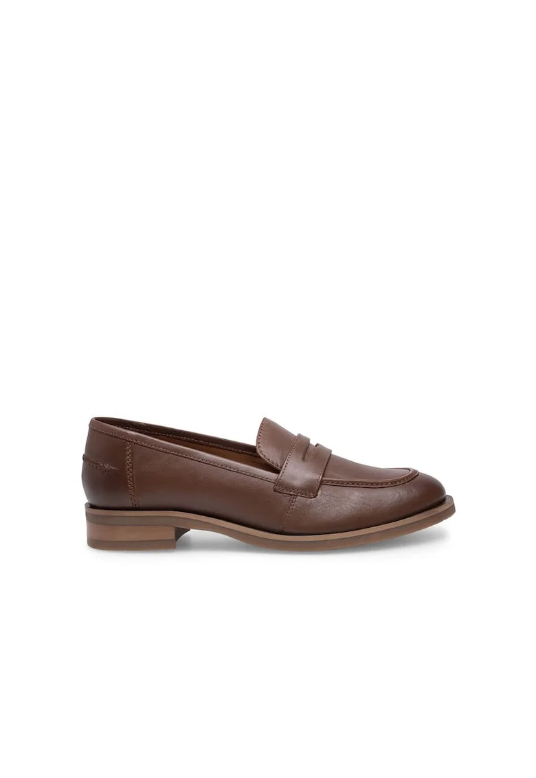 Mocasini dama,  590559, Piele naturala, Maro,