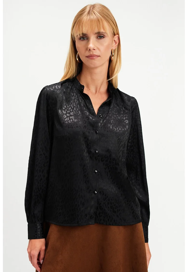 Bluza cu maneci bufante, Negru