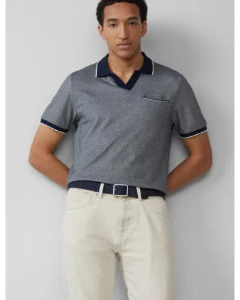 Tricou polo de bumbac, Bleumarin