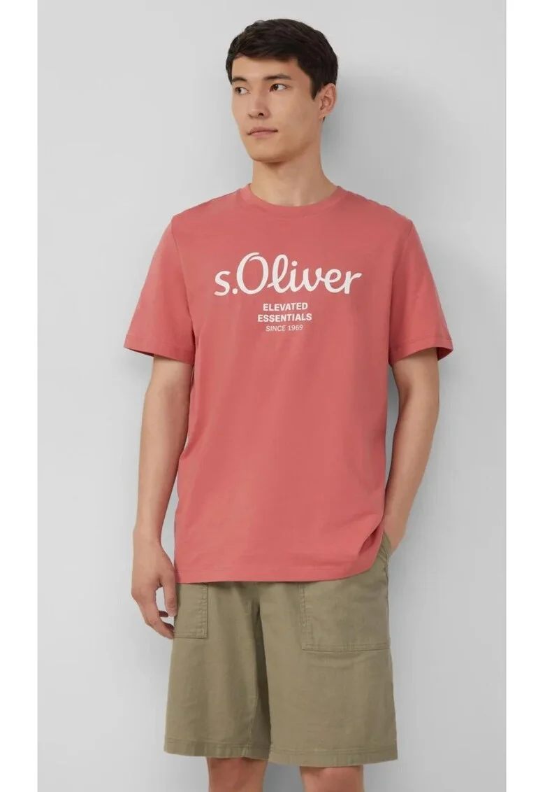 Tricou cu imprimeu logo metalic