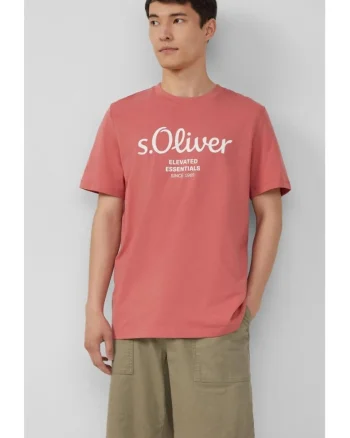 Tricou cu imprimeu logo metalic