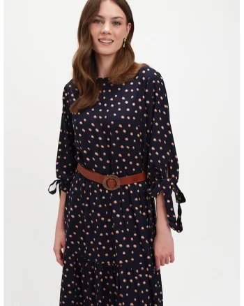 Rocie maxi cu o curea, Roz somon/Bleumarin