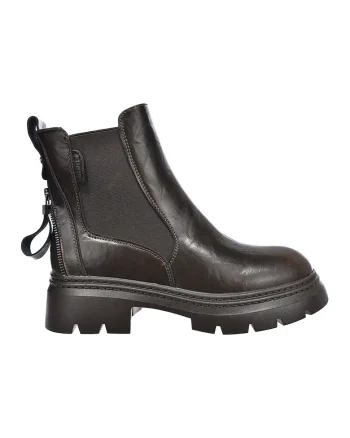 Ghete Chelsea de piele, Maro inchis