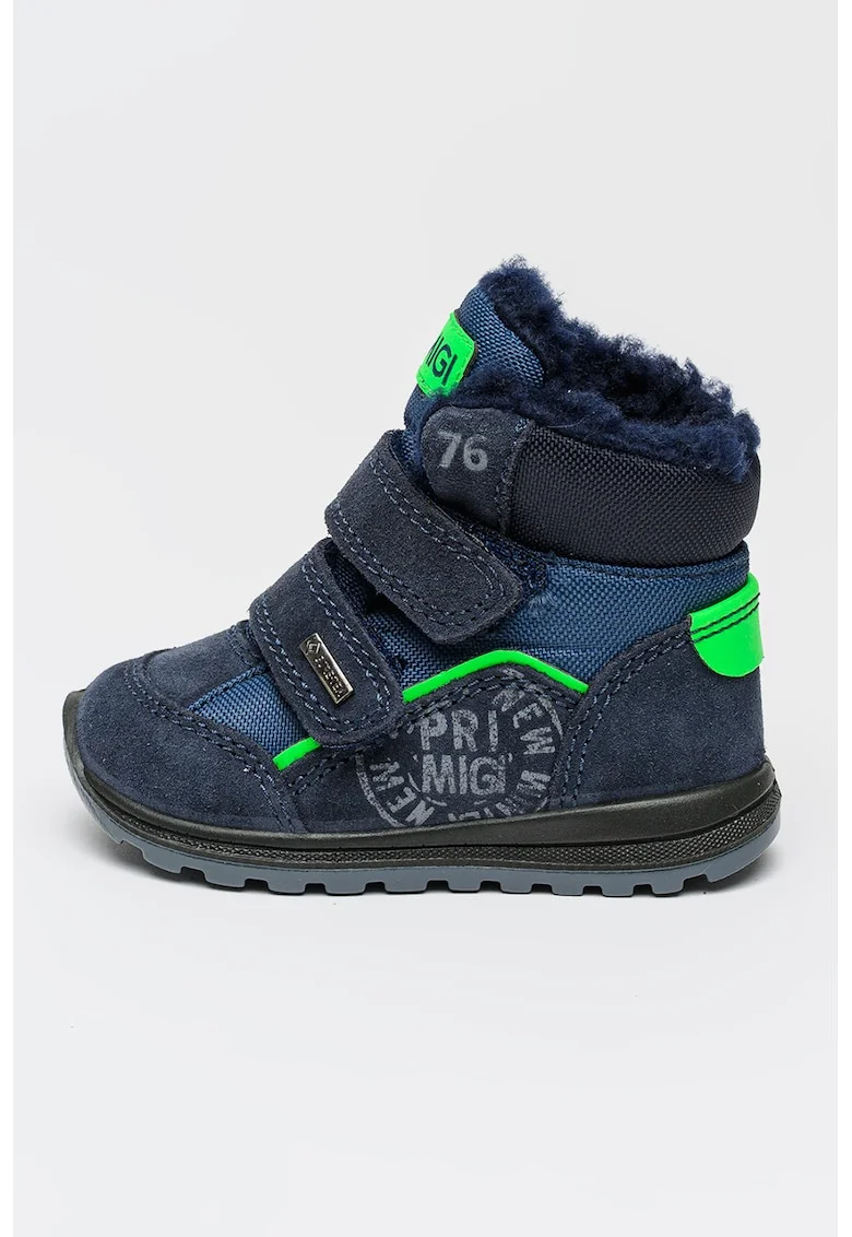 Ghete de iarna cu tehnologie Gore-Tex, Verde lime/Bleumarin