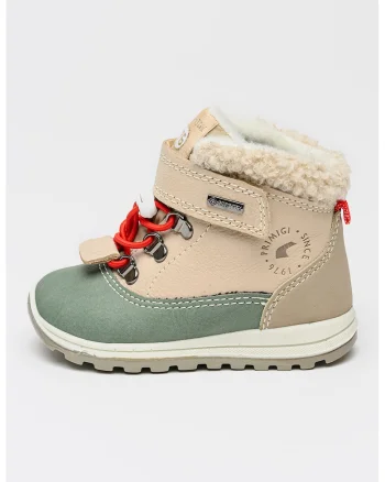Ghete de iarna cu tehnologie Gore-Tex, Verde/Alb fildes