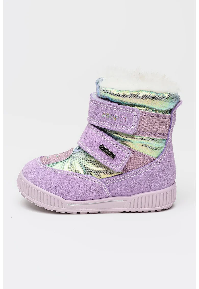 Ghete de iarna cu velcro si tehnologie Gore-Tex, Violet/Argintiu