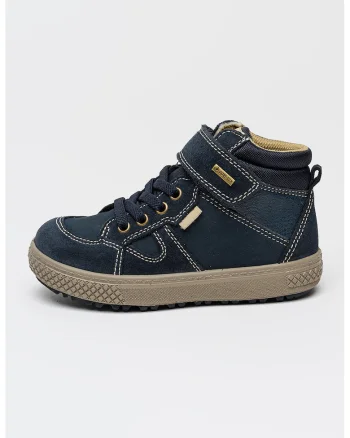 Ghete din piele intoarsa cu bareta velcro, Bleumarin