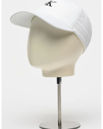 Sapca baseball din bumbac cu broderie logo, Alb fildes/Negru