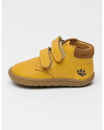 Ghete din piele cu barete velcro, Maro deschis