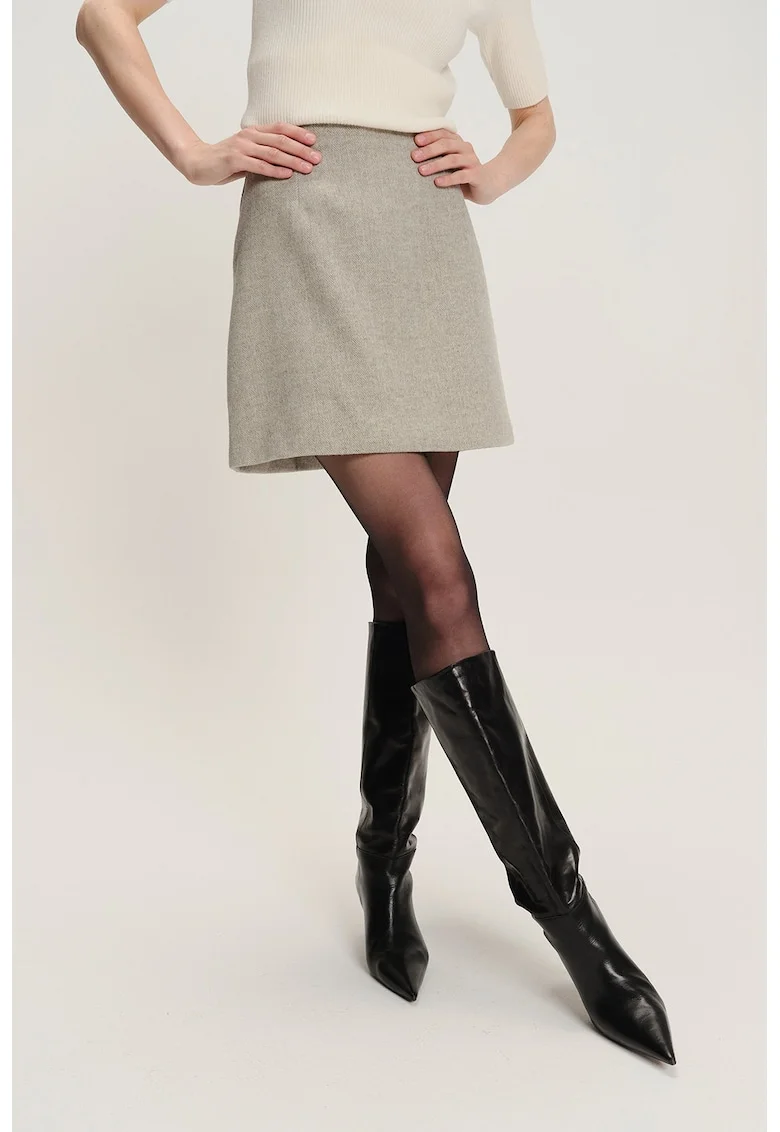 Fusta minicu model herringbone, Grej