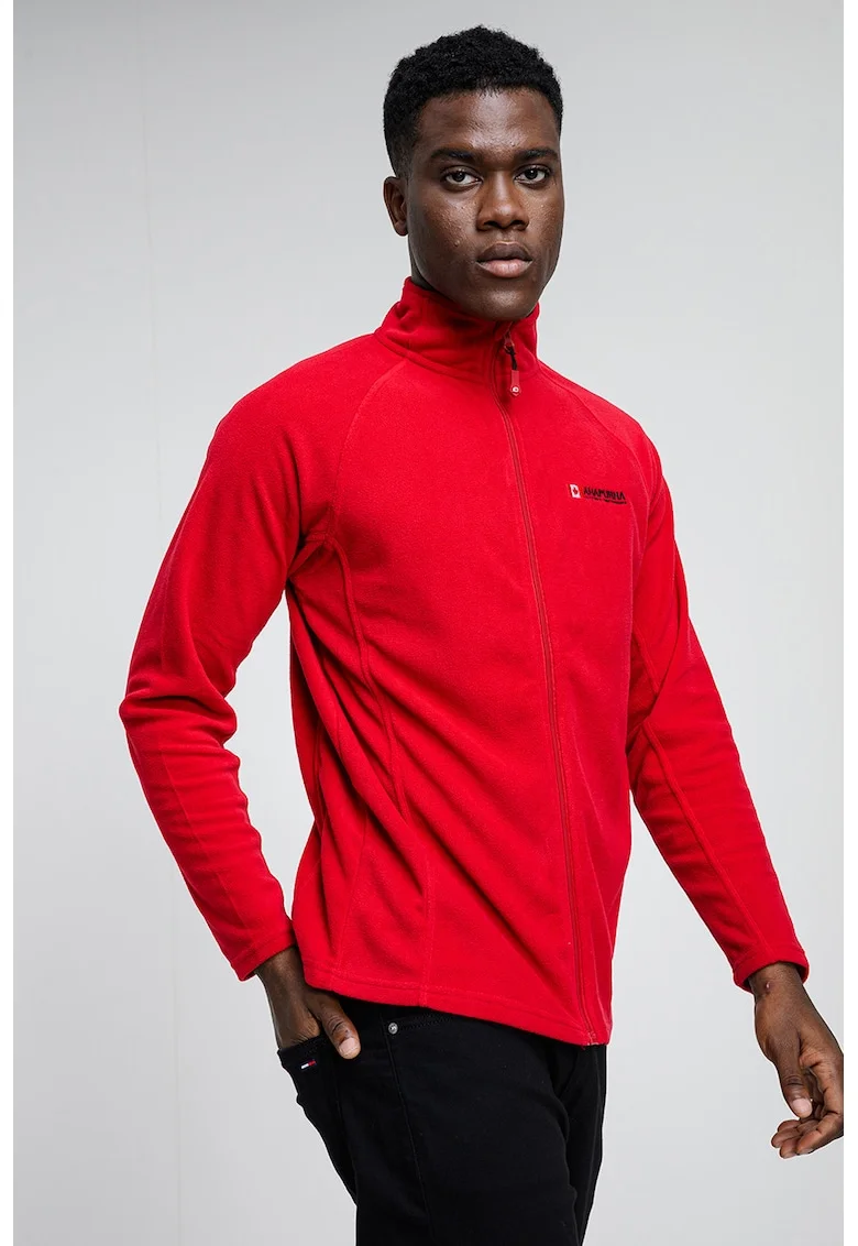 Bluza de trening de fleece cu fermoar Tonneau, Rosu