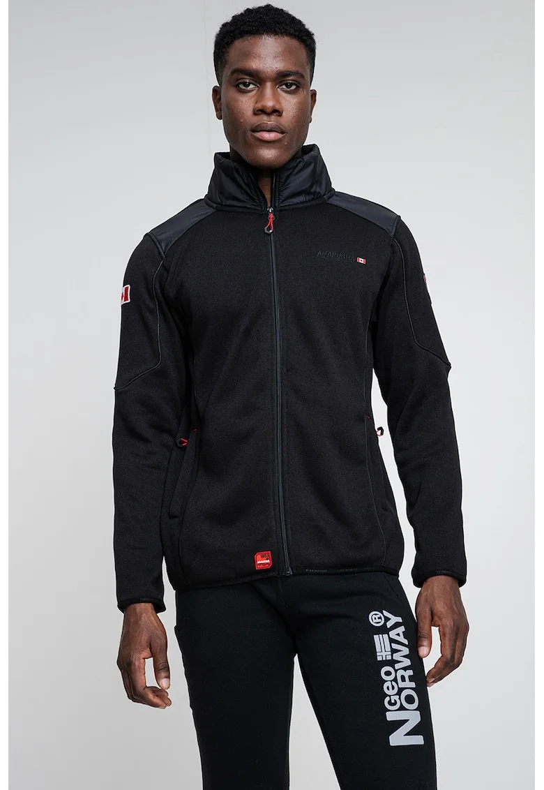 Bluza de trening din fleece cu fermoar Turbine, Negru