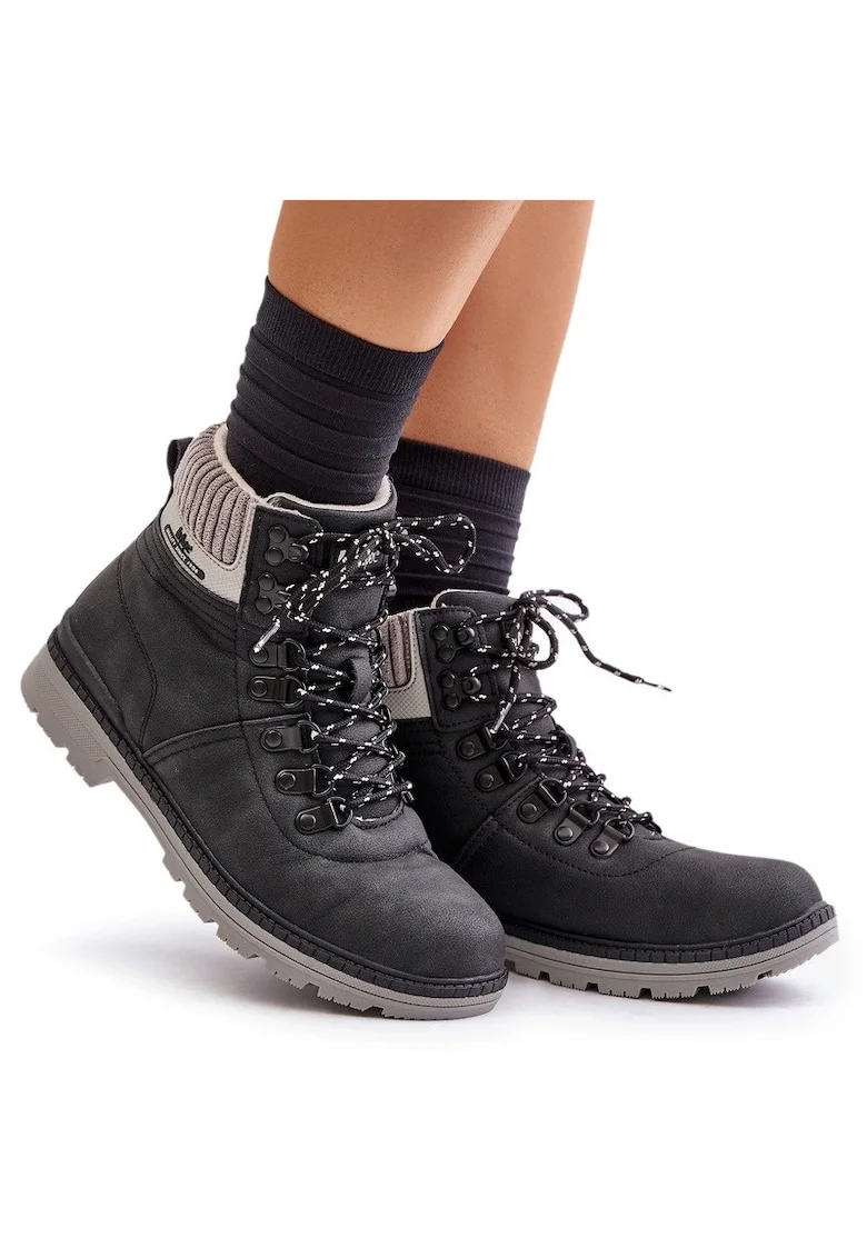 Ghete dama Lee Cooper, izolate, negre, piele ecologica