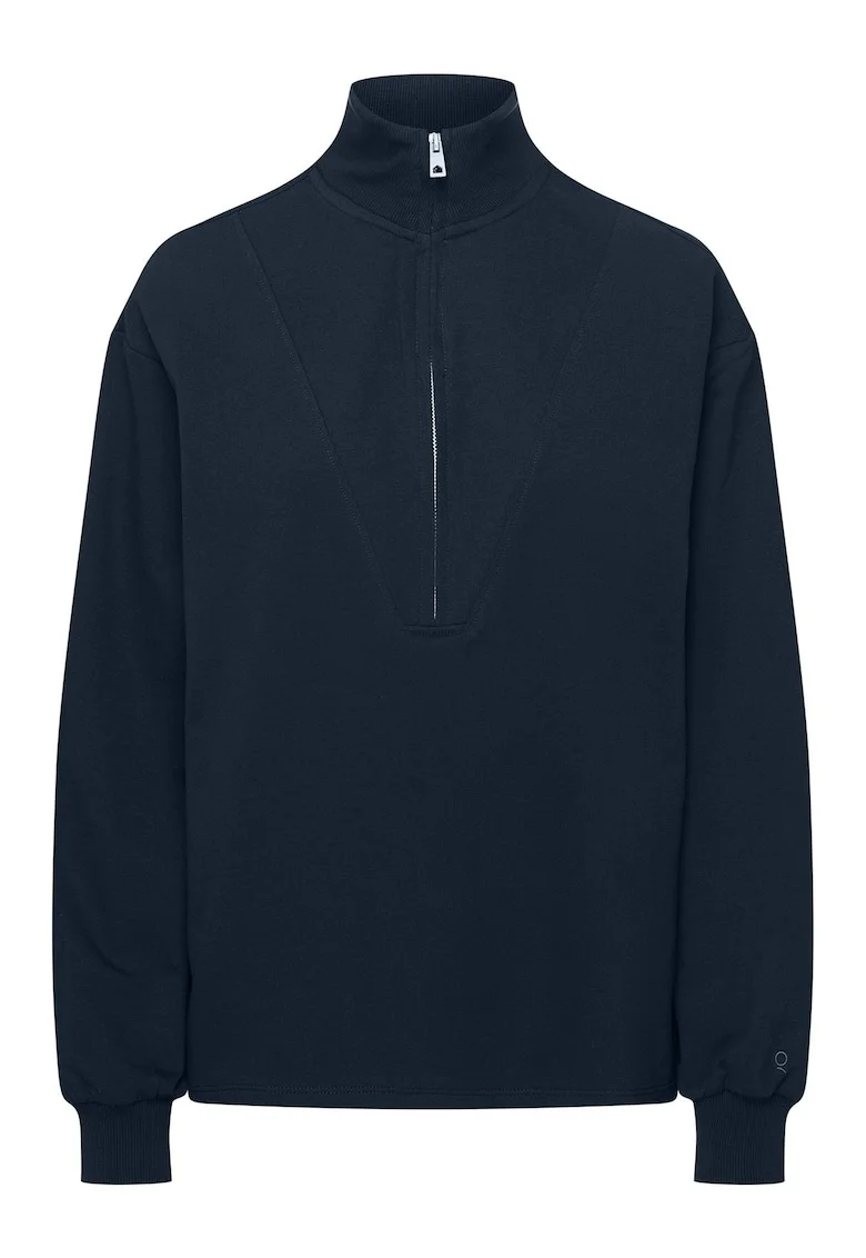 Bluza half zip,  Ramu, albastru, Albastru