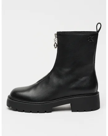 Ghete de piele cu fermoar, Negru
