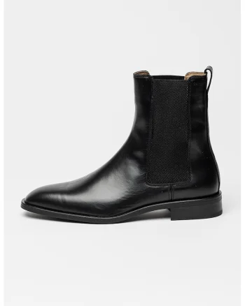 Ghete Chelsea mid-high de piele Jodhpur, Negru