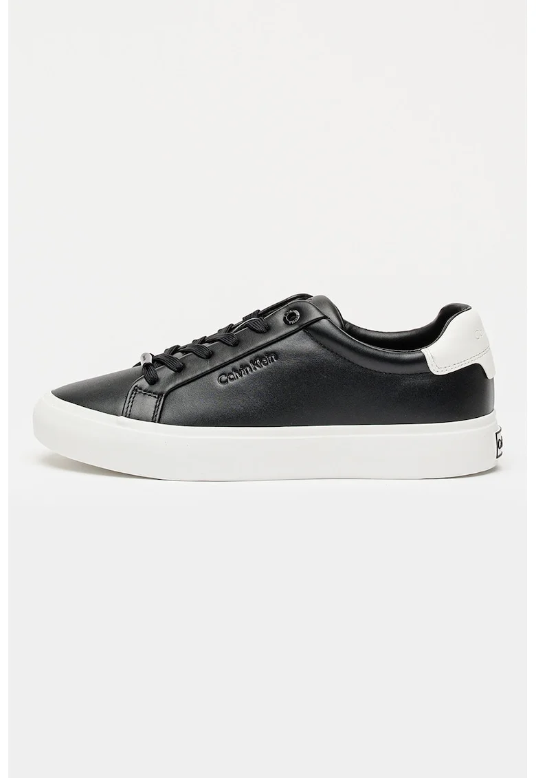 Pantofi sport low-cut de piele, Negru