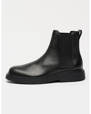 Ghete Chelsea de piele, Negru