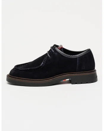 Pantofi de piele intoarsa cu sireturi Comfort, Bleumarin