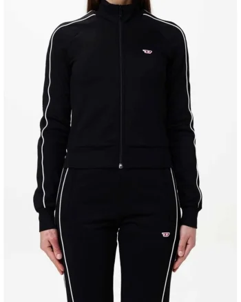 Bluza de trening regular fit cu fermoar, Negru