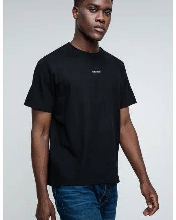 Tricou lejer din bumbac pique, Alb/Negru
