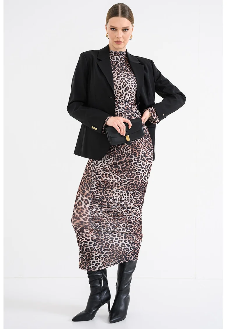 Sacou regular-fit din amestec de lana, Negru