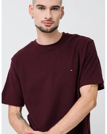 Tricou din bumbac cu decolteu rotund, Violet pruna
