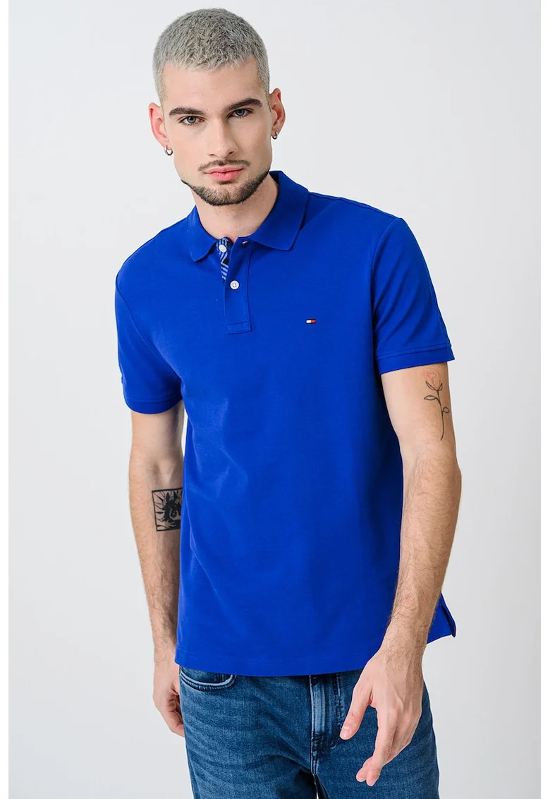 Tricou polo din amestec de bumbac organic, Albastru royal