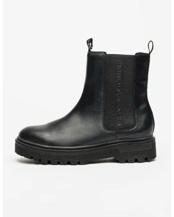 Ghete Chelsea de piele, Negru