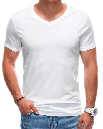 Tricou din bumbac cu decolteu in V