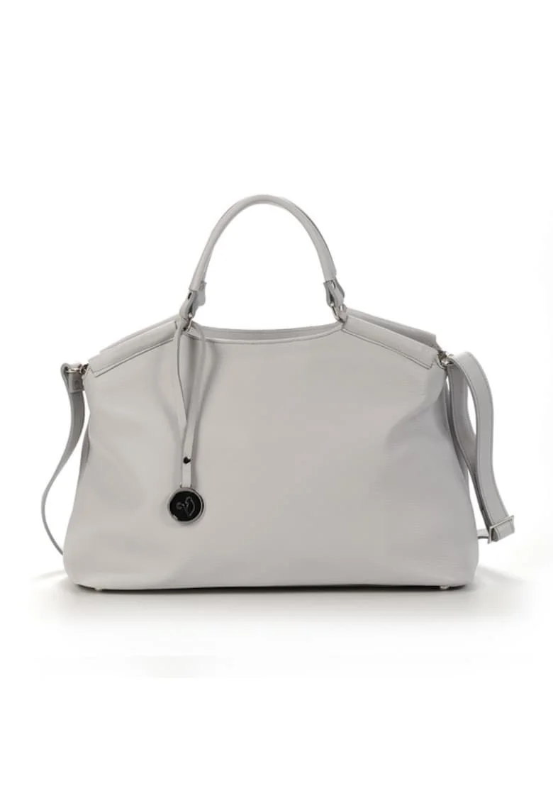 Geanta dama piele,  Laura 63 B, 44x19x32, Gri deschis