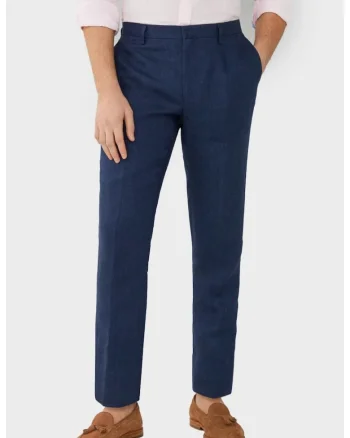 Pantaloni de in  Linen Delave, Bleumarin